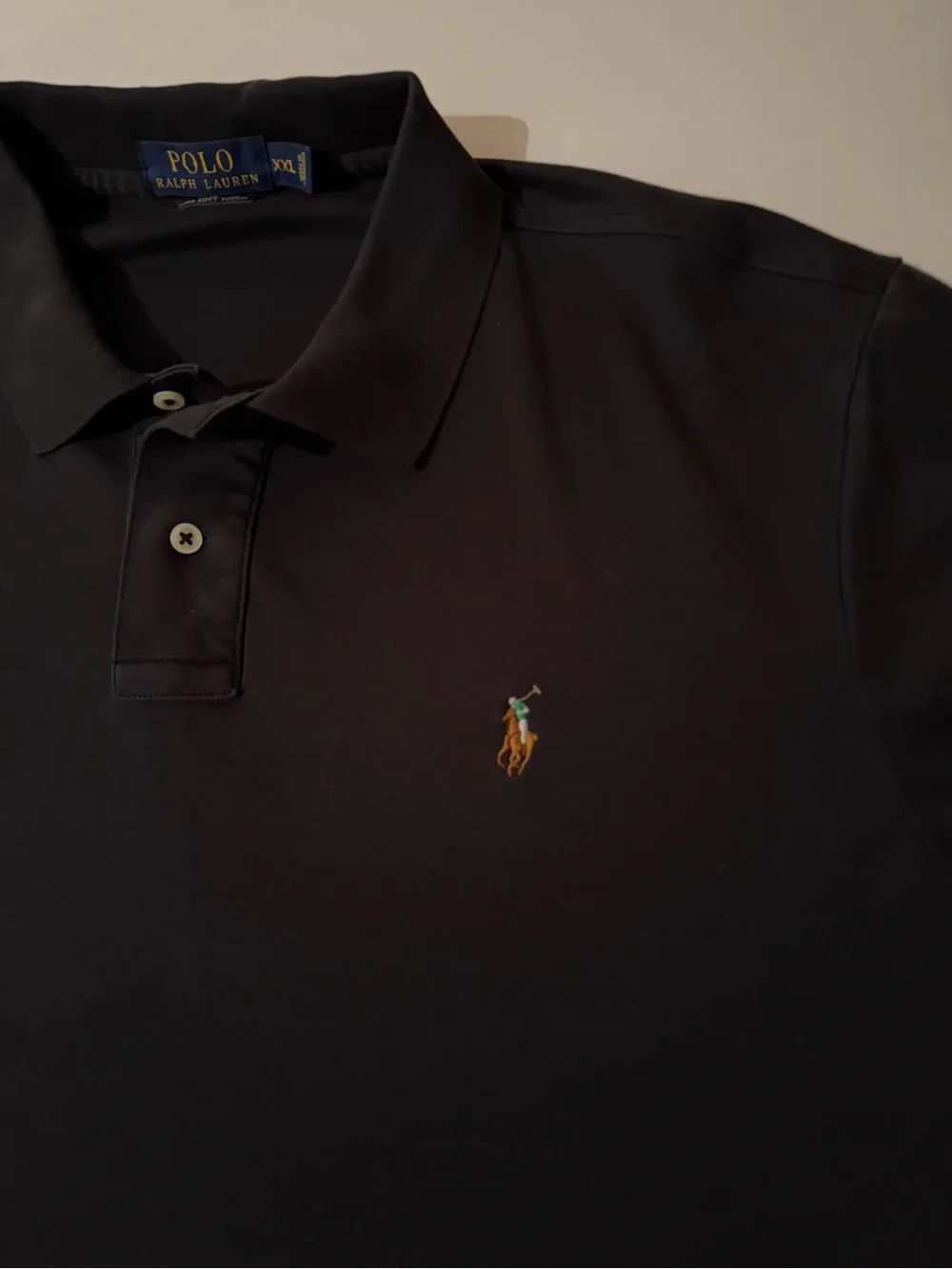 Polo Ralph Lauren Flesh Pony Pima Soft Touch Polo Shirt Men’s Black Classic XXL